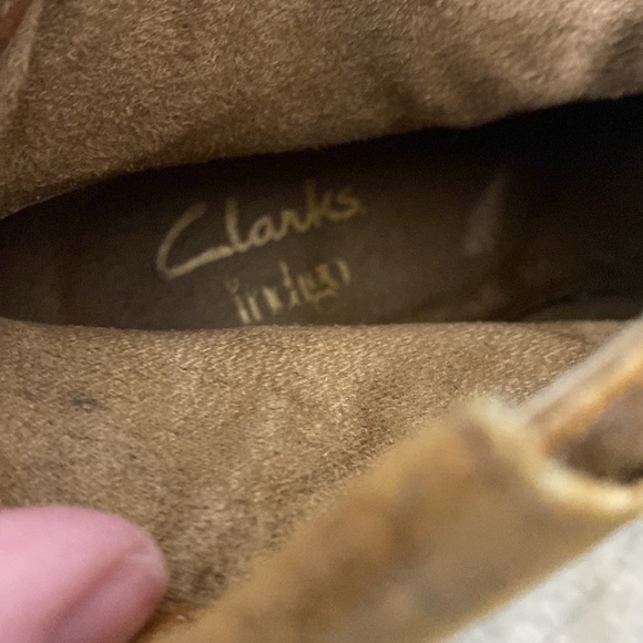 Clark’s indigo brown leather heeled booties size 9M - Picture 10 of 11